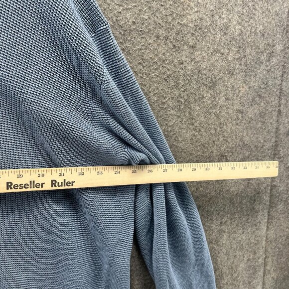 Southern Tide Sweatshirt Men 2XL Blue Heather Cotton Waffle Knit Crewneck - Picture 6 of 10